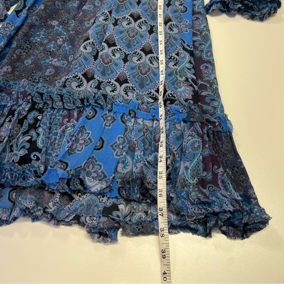 Kobi Halperin Emilee Patchwork Print Dress in Midnight Blue New With Tags Small - Picture 9 of 13